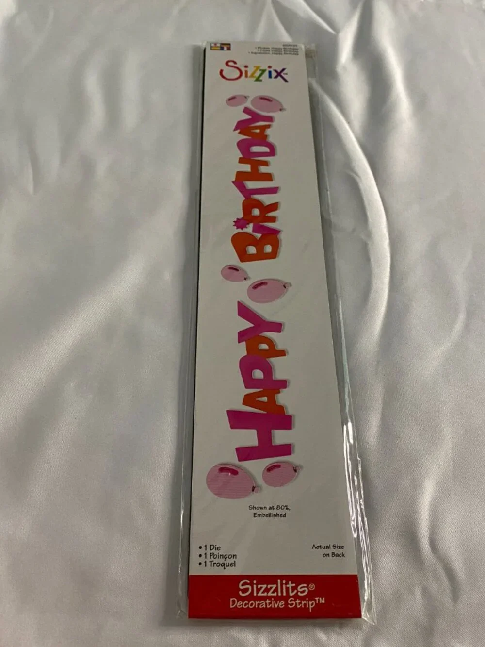 Sizzix Sizzlits Happy Birthday Decorative Strip Cutting Die